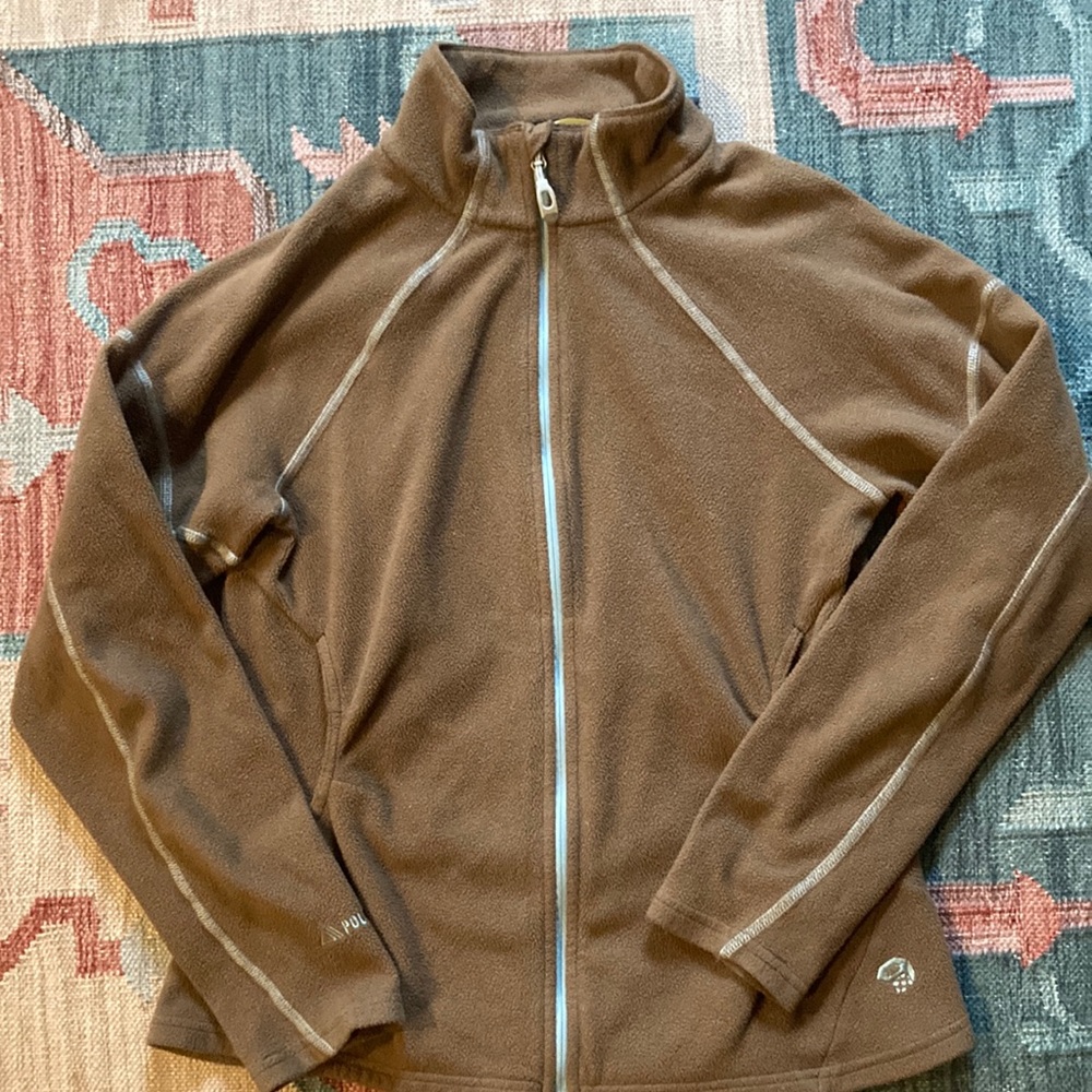 Mountain Hardware Brown Polartec Zip-up Fleece Jacket size Medium